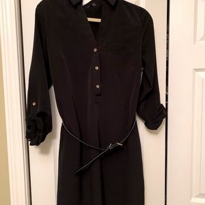 Black shirt dress